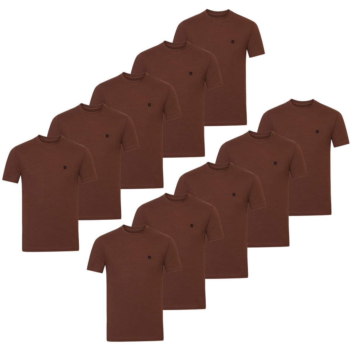 BOXR | Bamboe Casual T-Shirt 10-Pack Bruin
