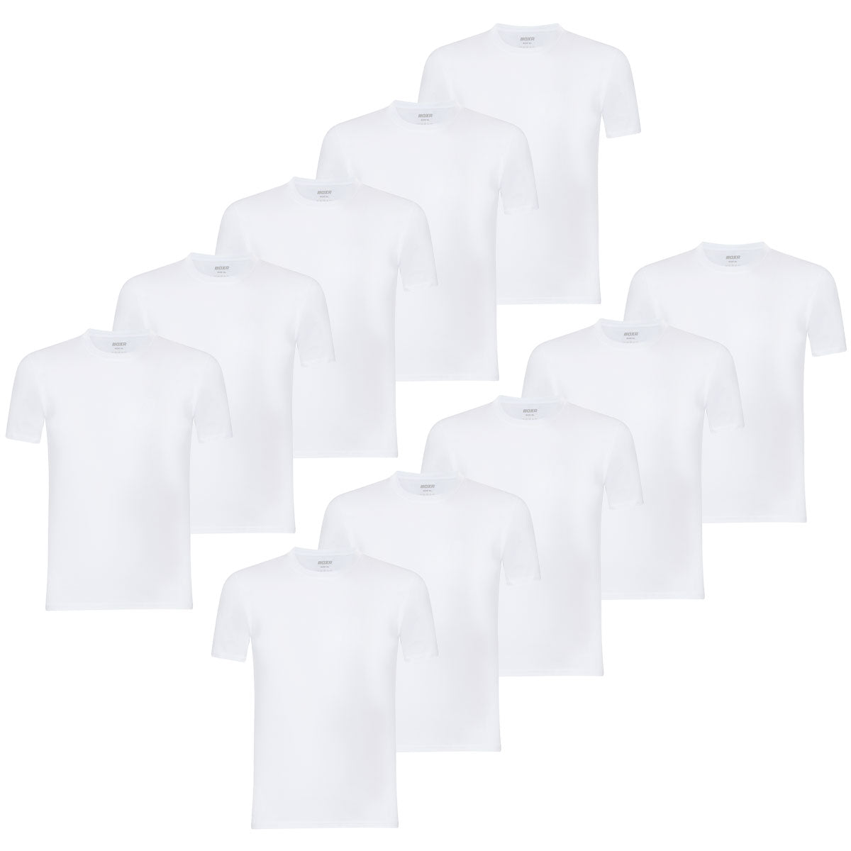 BOXR | Bamboe Casual T-Shirt 10-Pack Wit