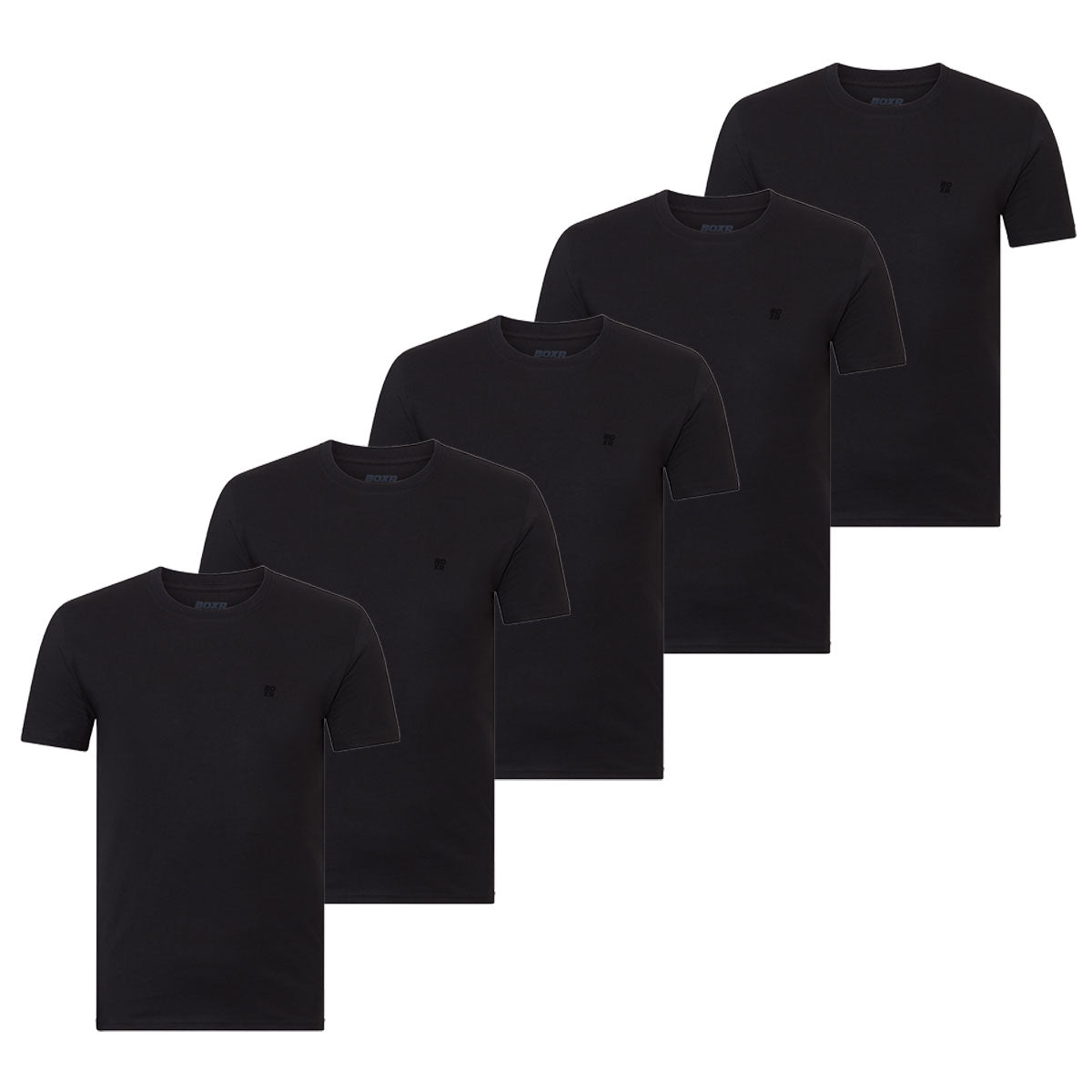 BOXR | Bamboe Casual T-Shirt 5-Pack Zwart