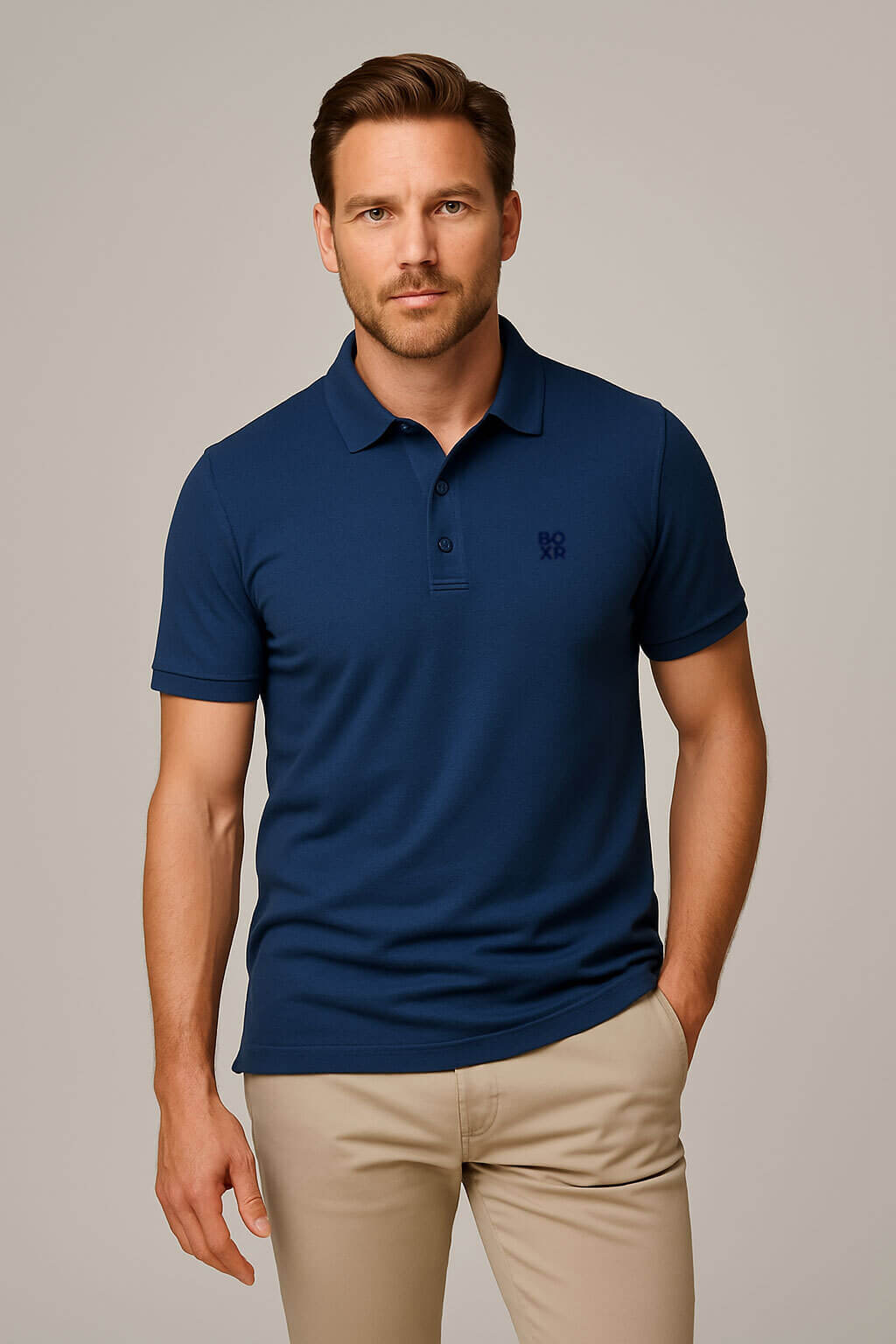 BOXR | Bamboe Polo 2-Pack Zwart & Marineblauw