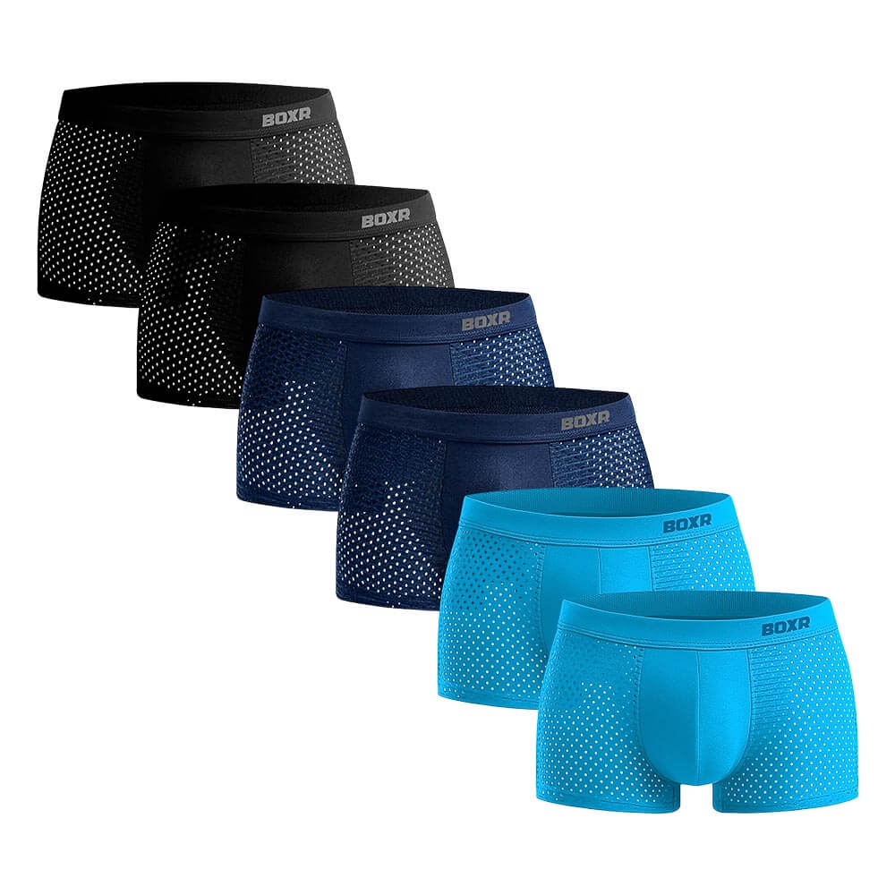 BOXR | Bamboe Boxers 2.0 - 6-Pack - Zomerblauw