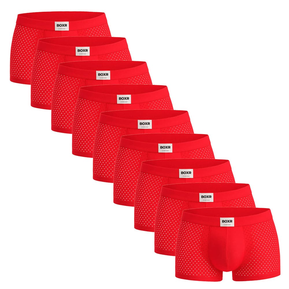 BOXR | Bamboe Boxers 9-Pack Felrood