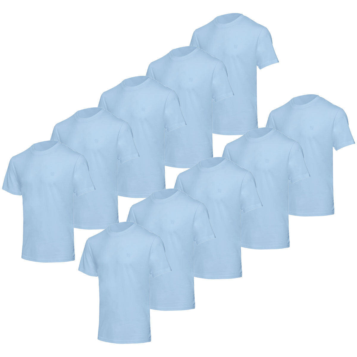 BOXR | Bamboe Casual T-Shirt 10-Pack Lichtblauw