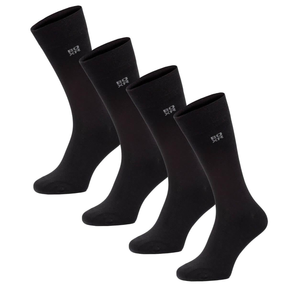 BOXR | Bamboe Sokken 4-Pack Zwart