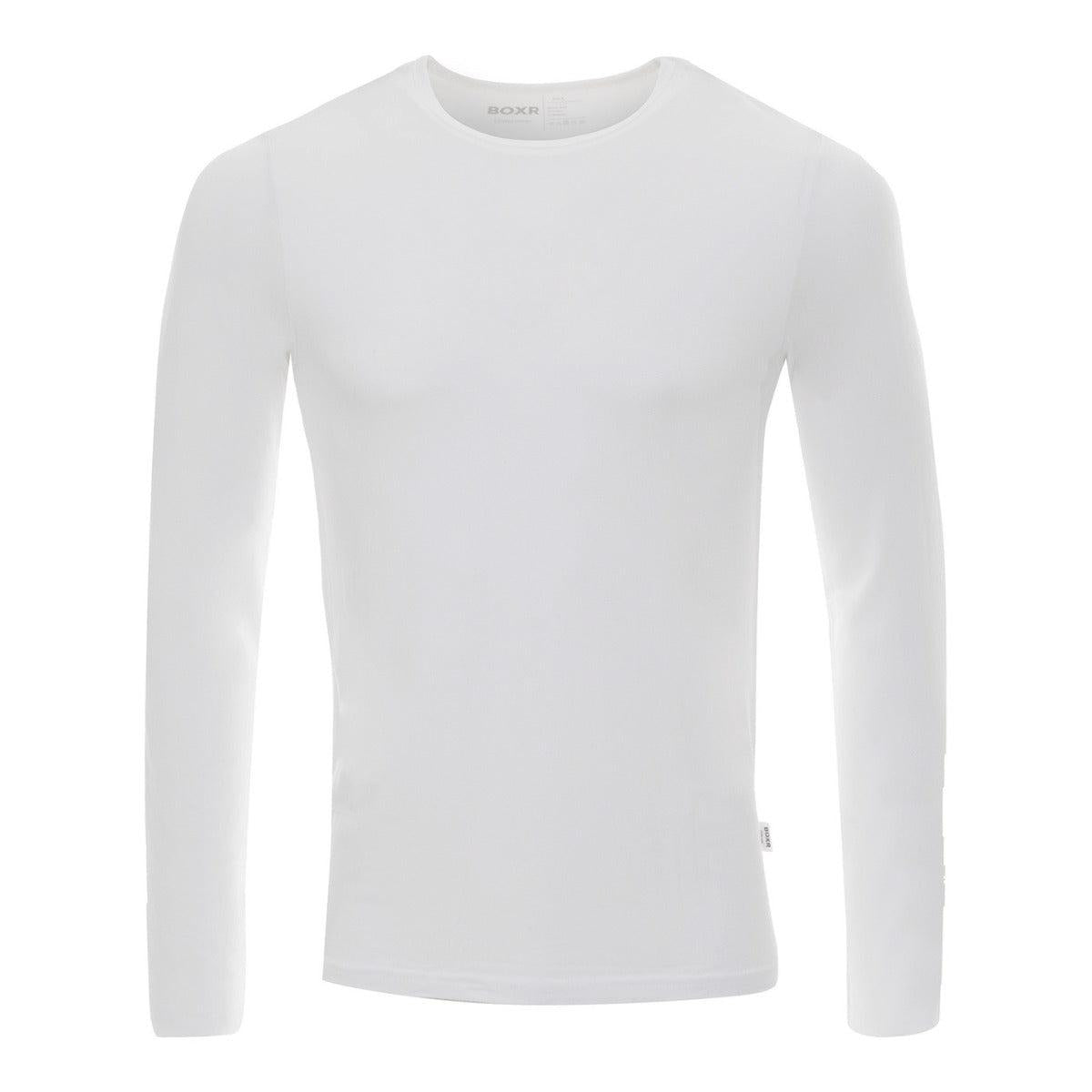 BOXR | Bamboe T-Shirt Longsleeve 4-Pack Wit