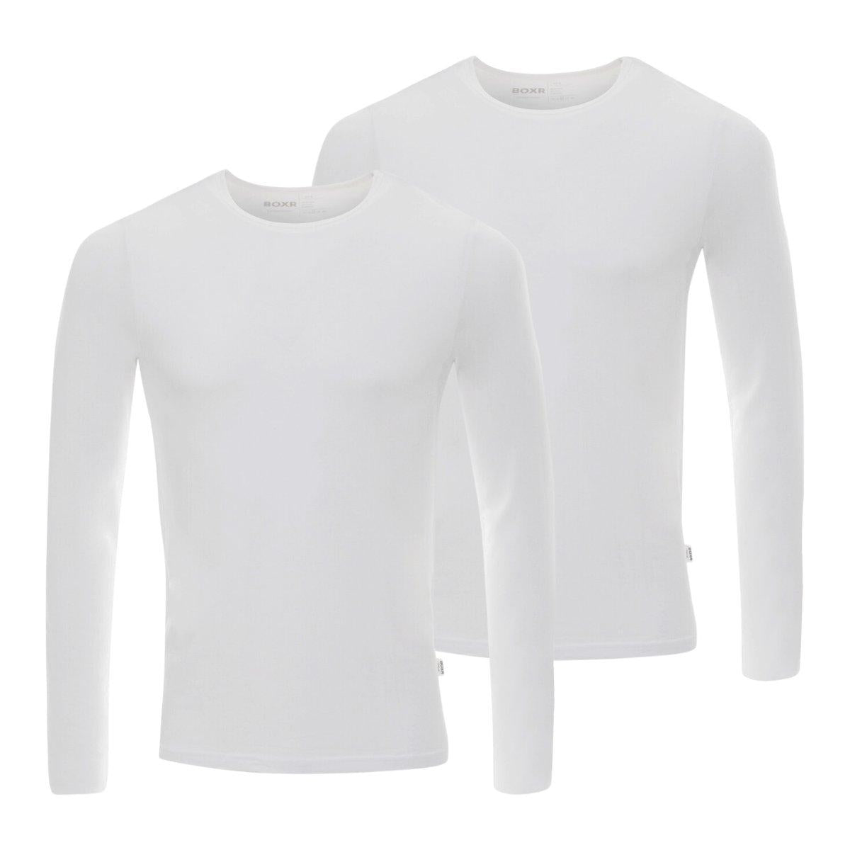 BOXR | Bamboe T-Shirt Longsleeve 2-Pack Wit