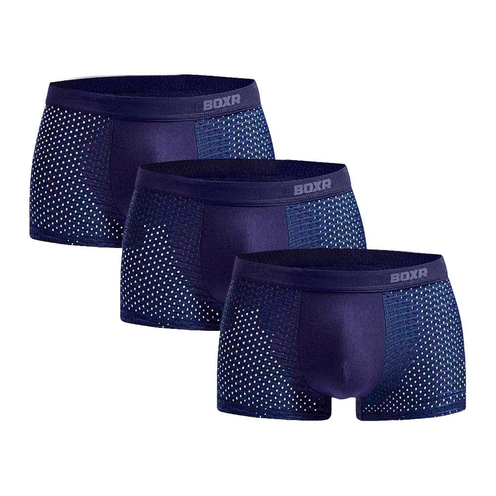 BOXR | Bamboe Boxers 2.0 - 3-Pack - Blauw