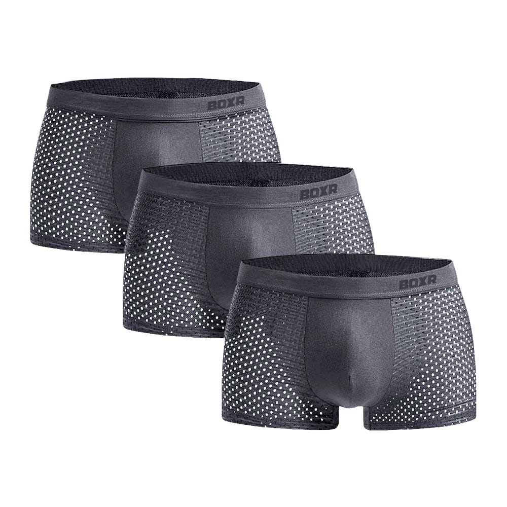 BOXR | Bamboe Boxers 2.0 - 3-Pack - Grijs