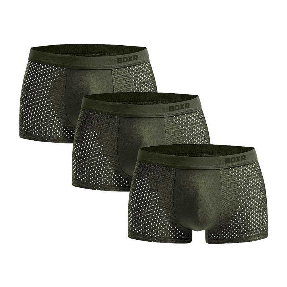 BOXR | Bamboe Boxers 2.0 - 3-Pack - Olijfgroen