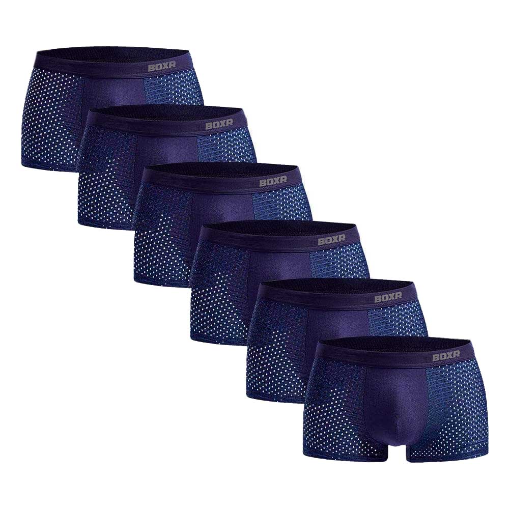 BOXR | Bamboe Boxers 2.0 - 6-Pack - Blauw