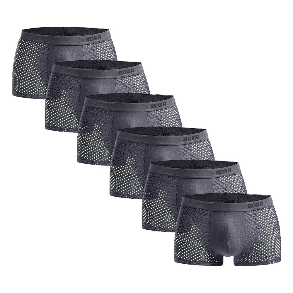 BOXR | Bamboe Boxers 2.0 - 6-Pack - Grijs