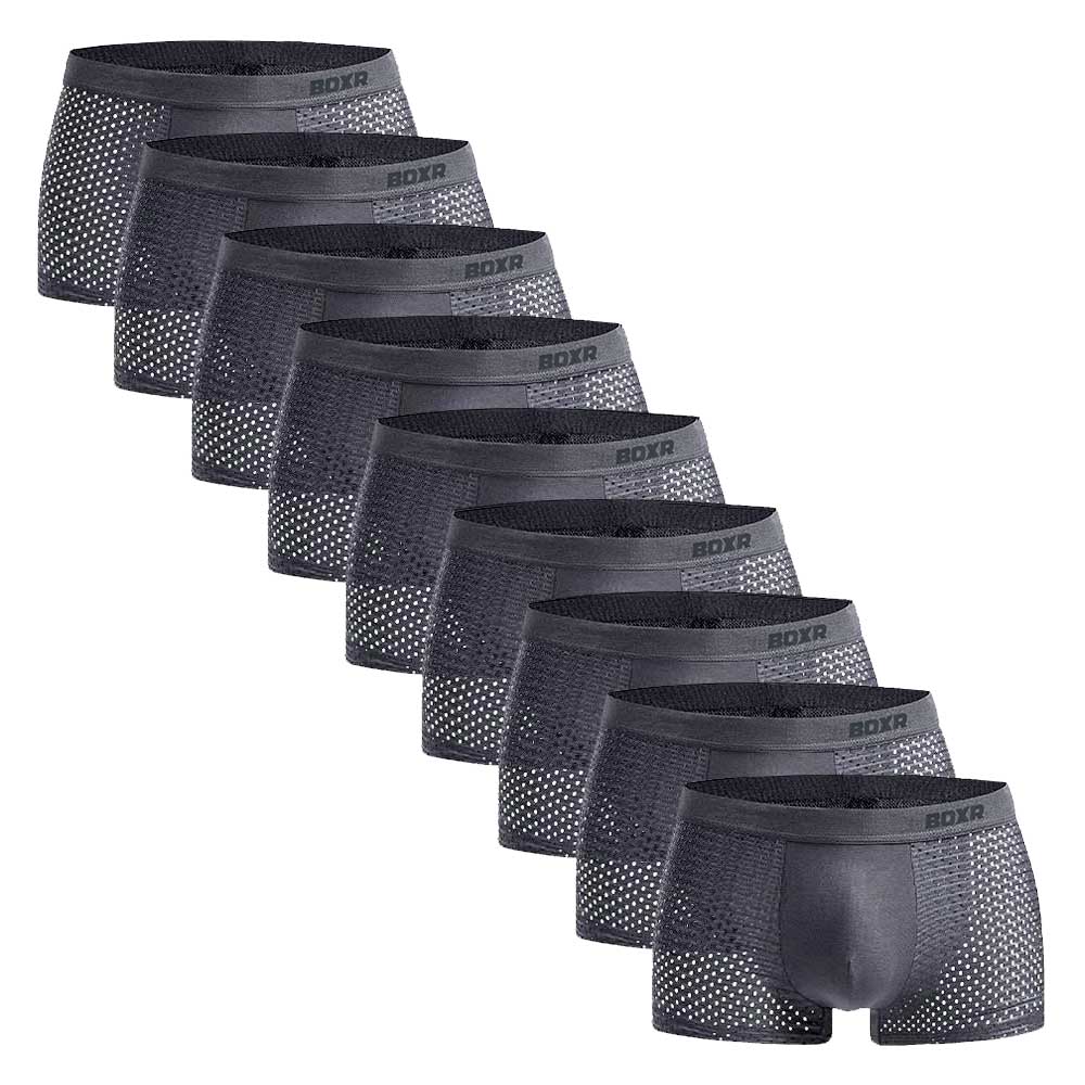BOXR | Bamboe Boxers 2.0 - 9-Pack - Grijs