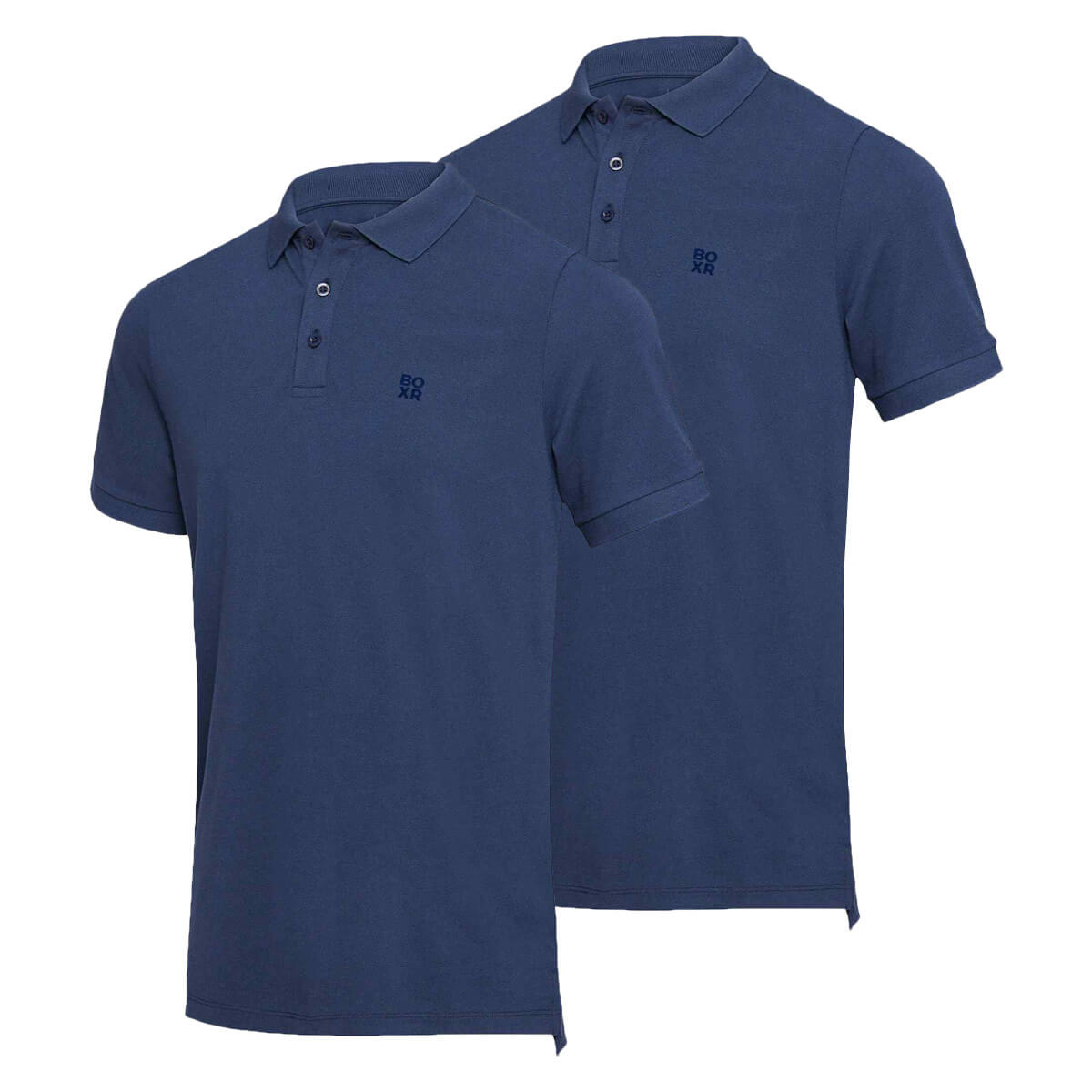 BOXR | Bamboe Polo 2-Pack Marineblauw