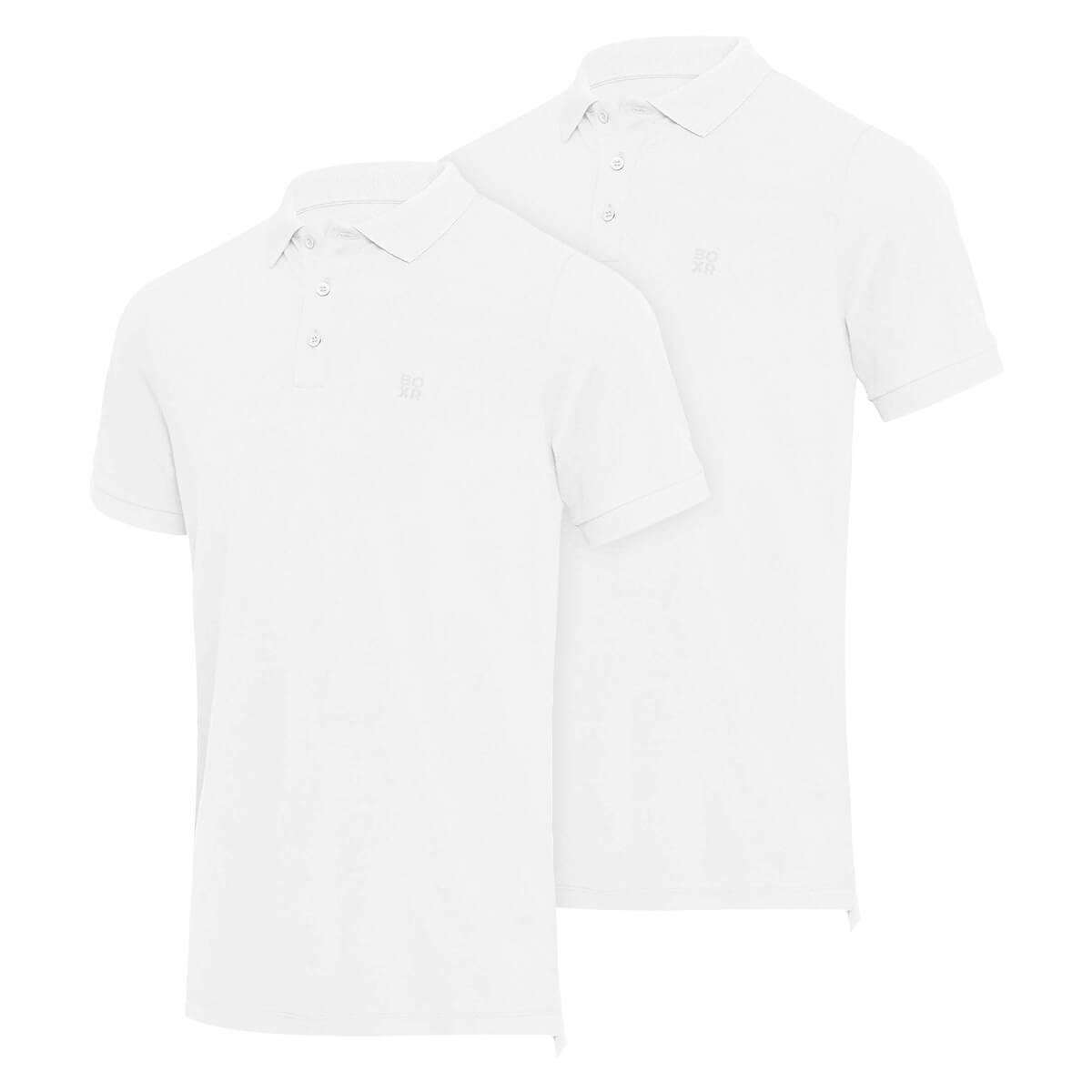 BOXR | Bamboe Polo 2-Pack Wit