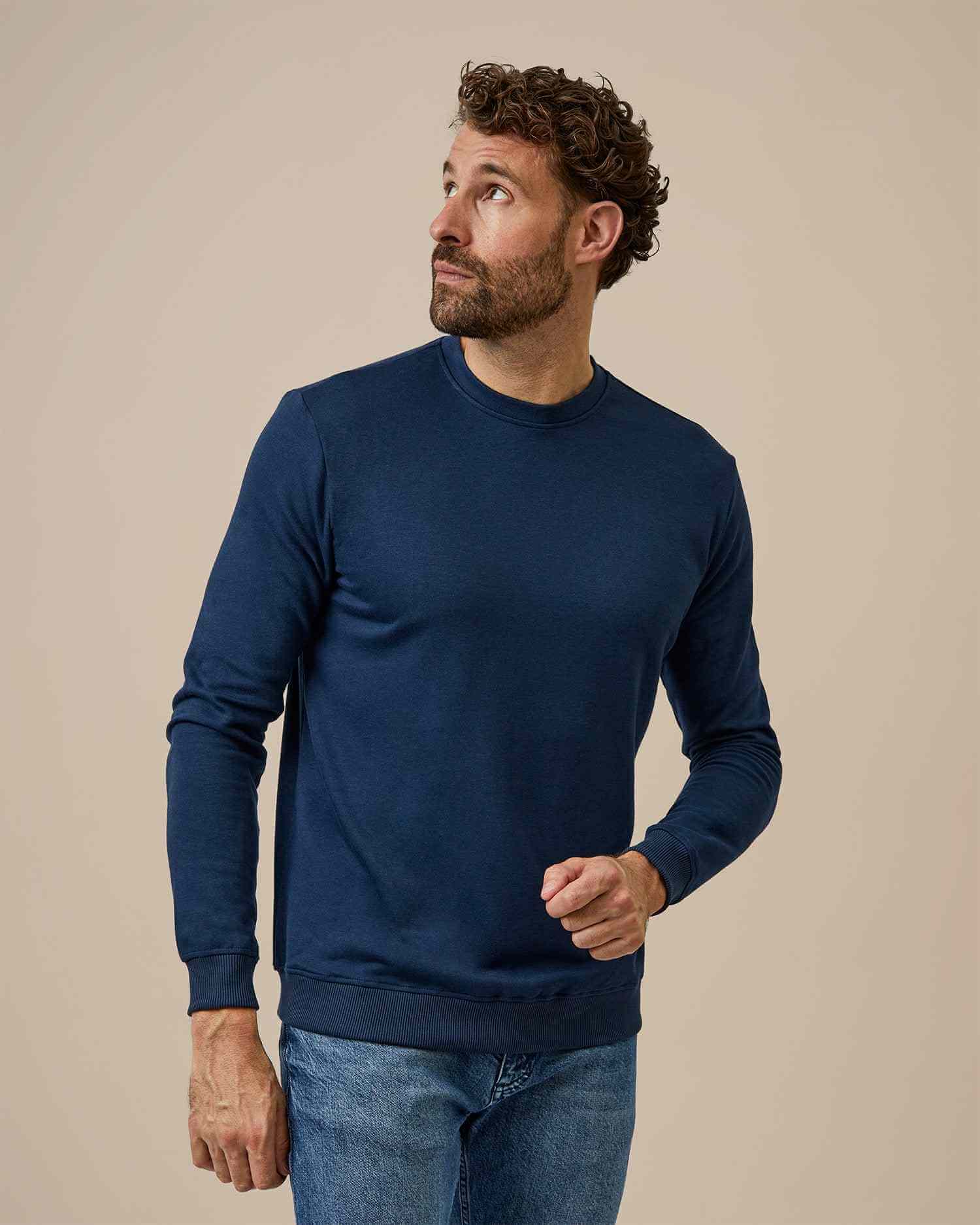 BOXR | Pullover Crew-neck Marineblauw