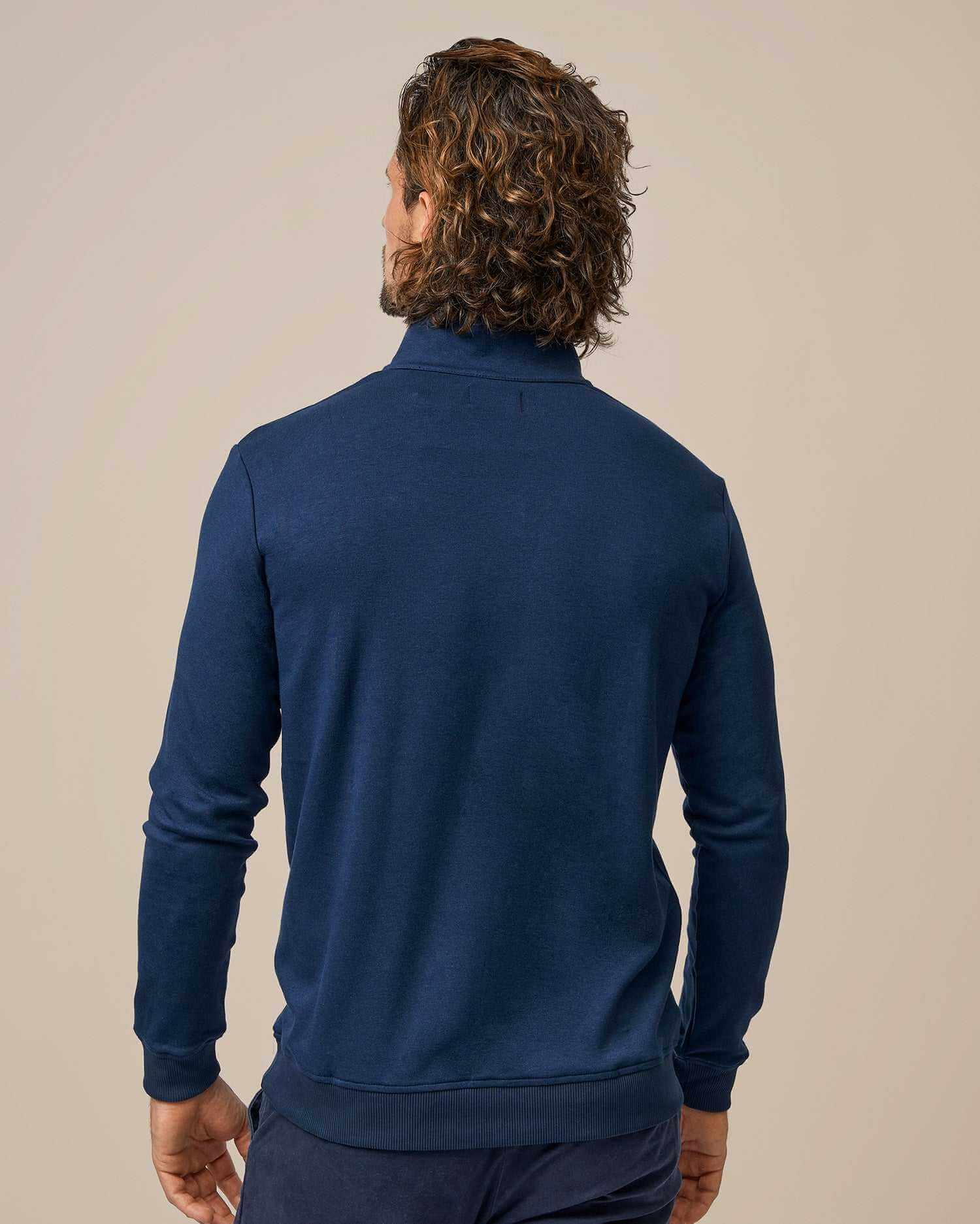 BOXR | Pullover Zipper Marineblauw