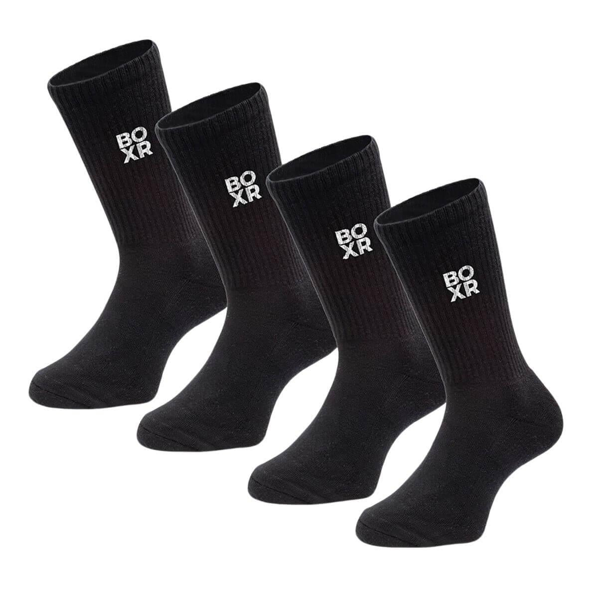 BOXR | Bamboe Sport Sokken 4-Pack Zwart