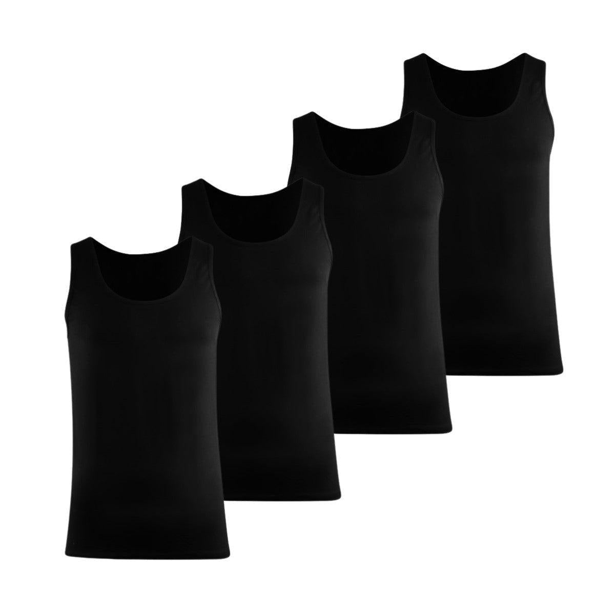 BOXR | Bamboe Hemd 4-Pack Zwart