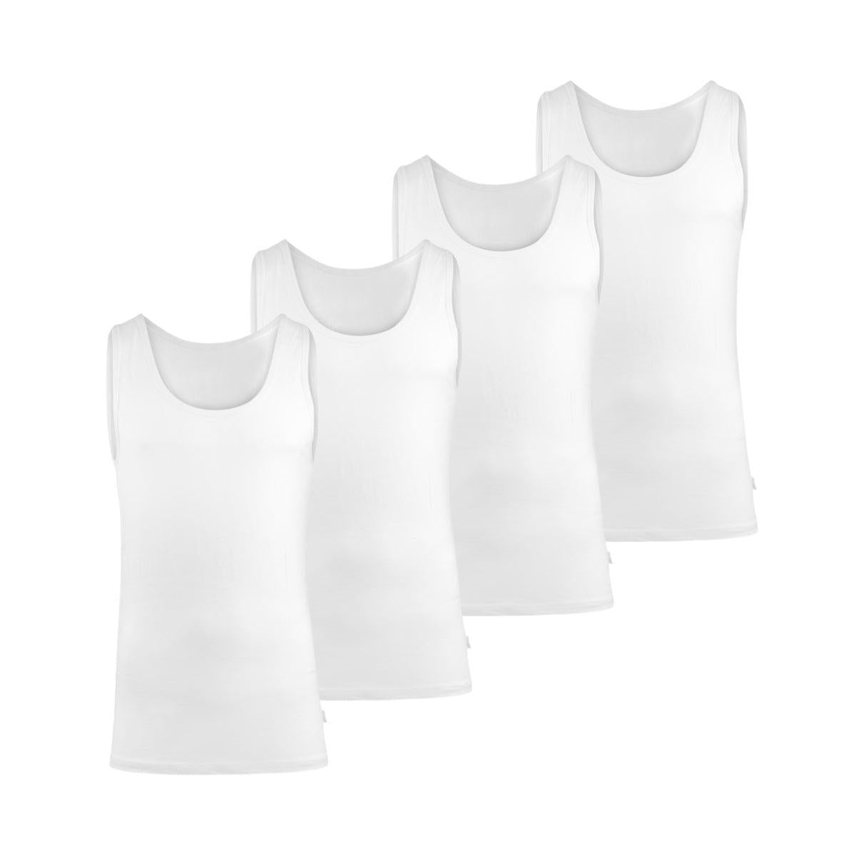 BOXR | Bamboe Hemd 4-Pack Wit