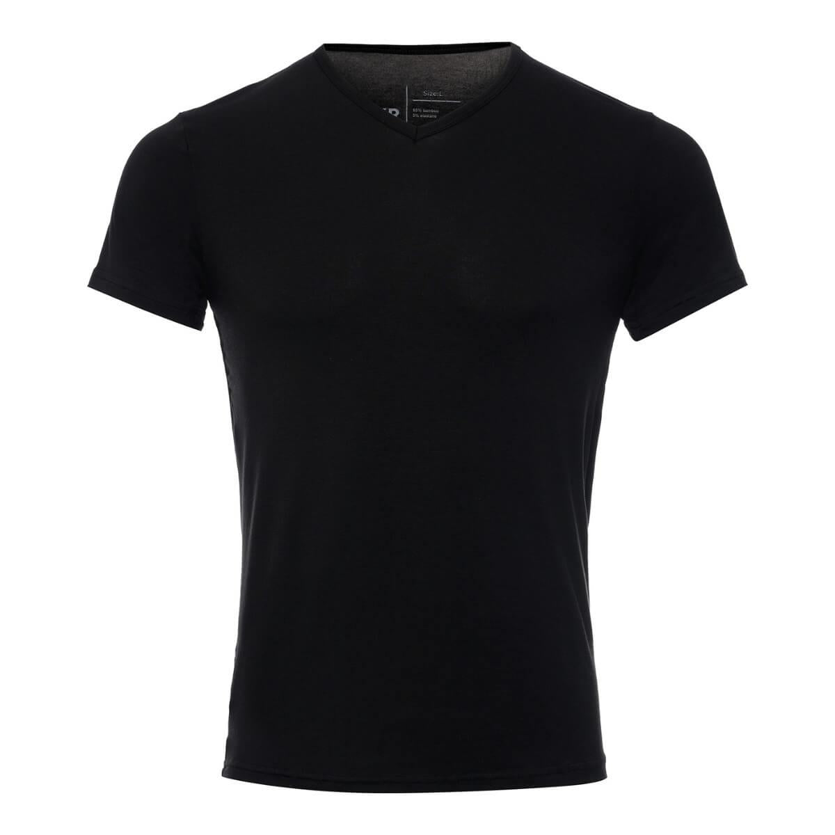 BOXR | Bamboe T-Shirt V-Neck 4-Pack Zwart