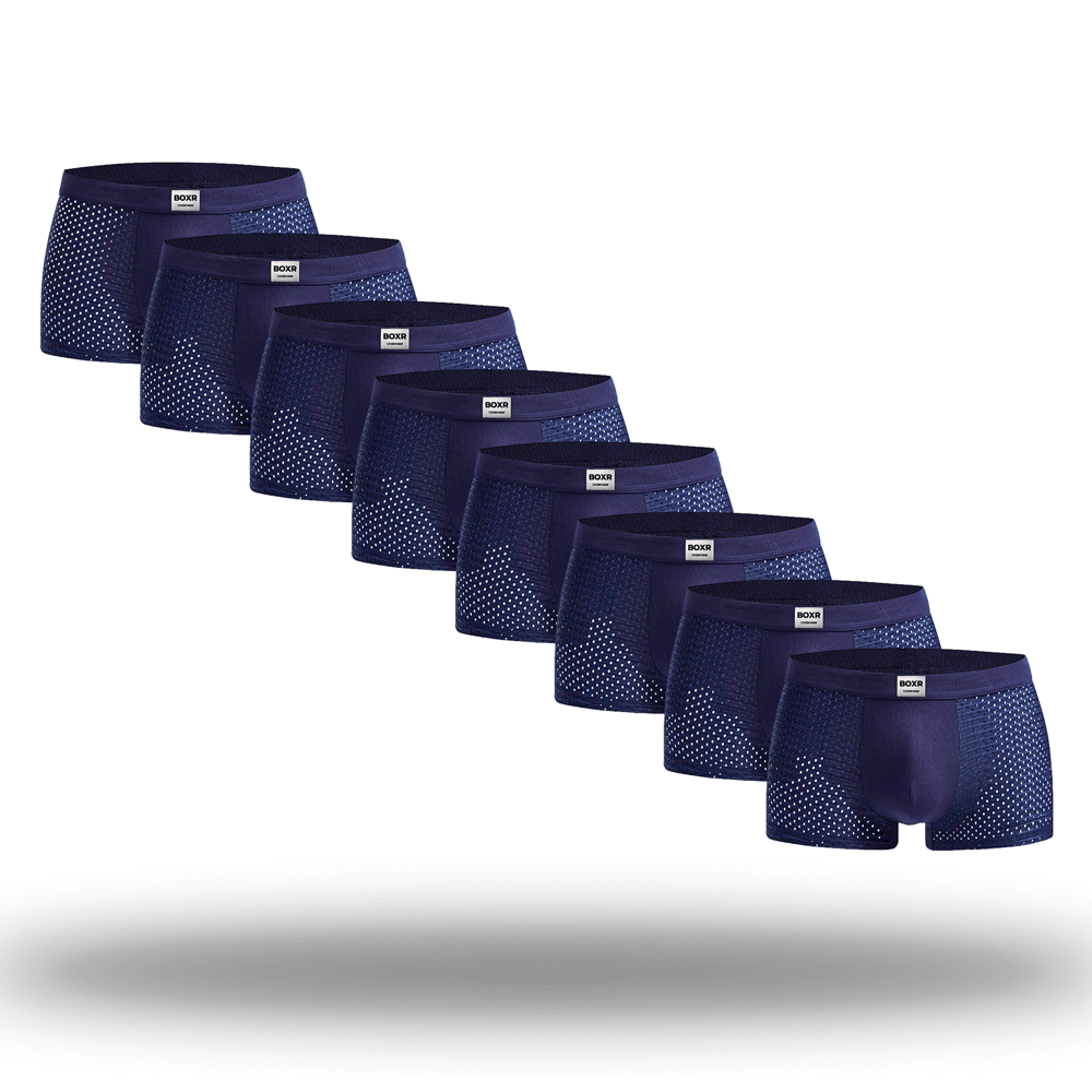 BOXR | Bamboe Boxers 8-Pack Blauw