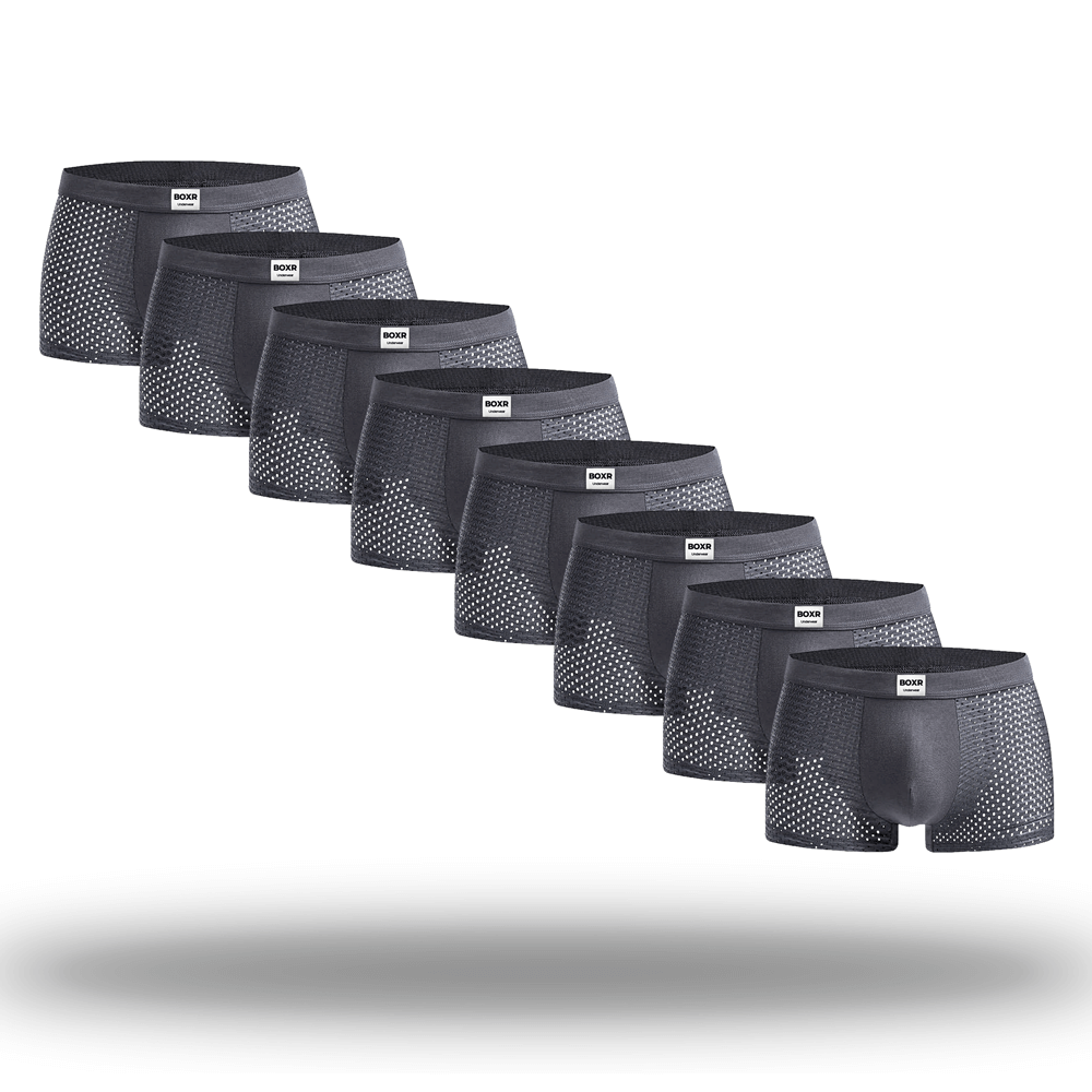BOXR | Bamboe Boxers 8-Pack Grijs
