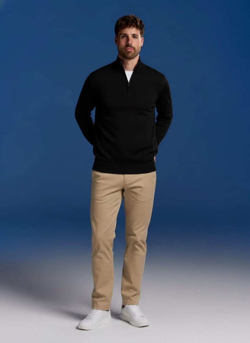 BOXR | Pullover Zipper - Zwart