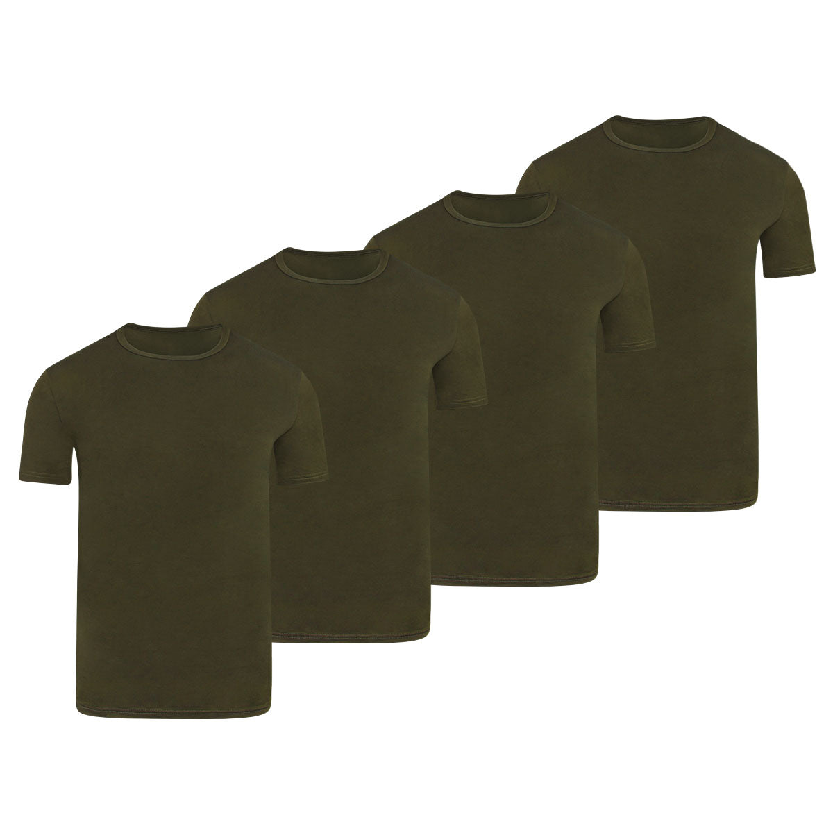 BOXR | Bamboo T-Shirt 4-Pack Olive Green