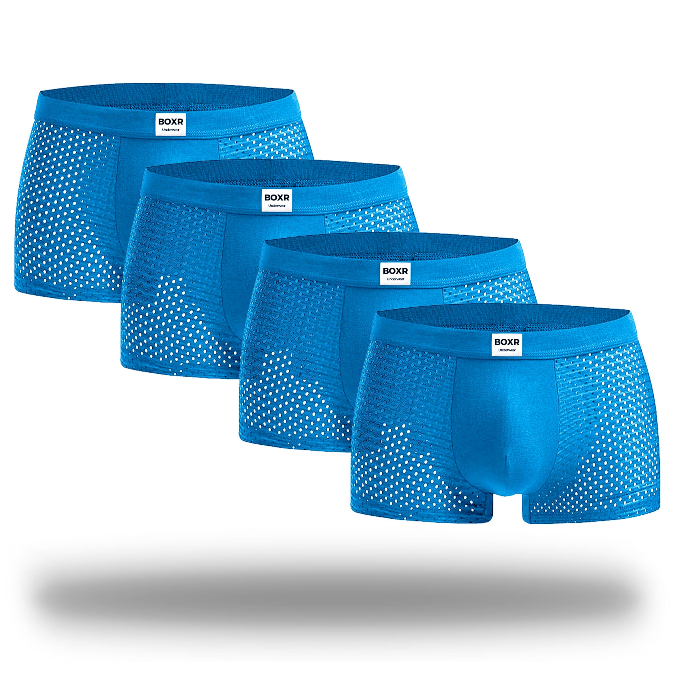 BOXR | Bamboe Boxers 4-Pack Zee-Blauw