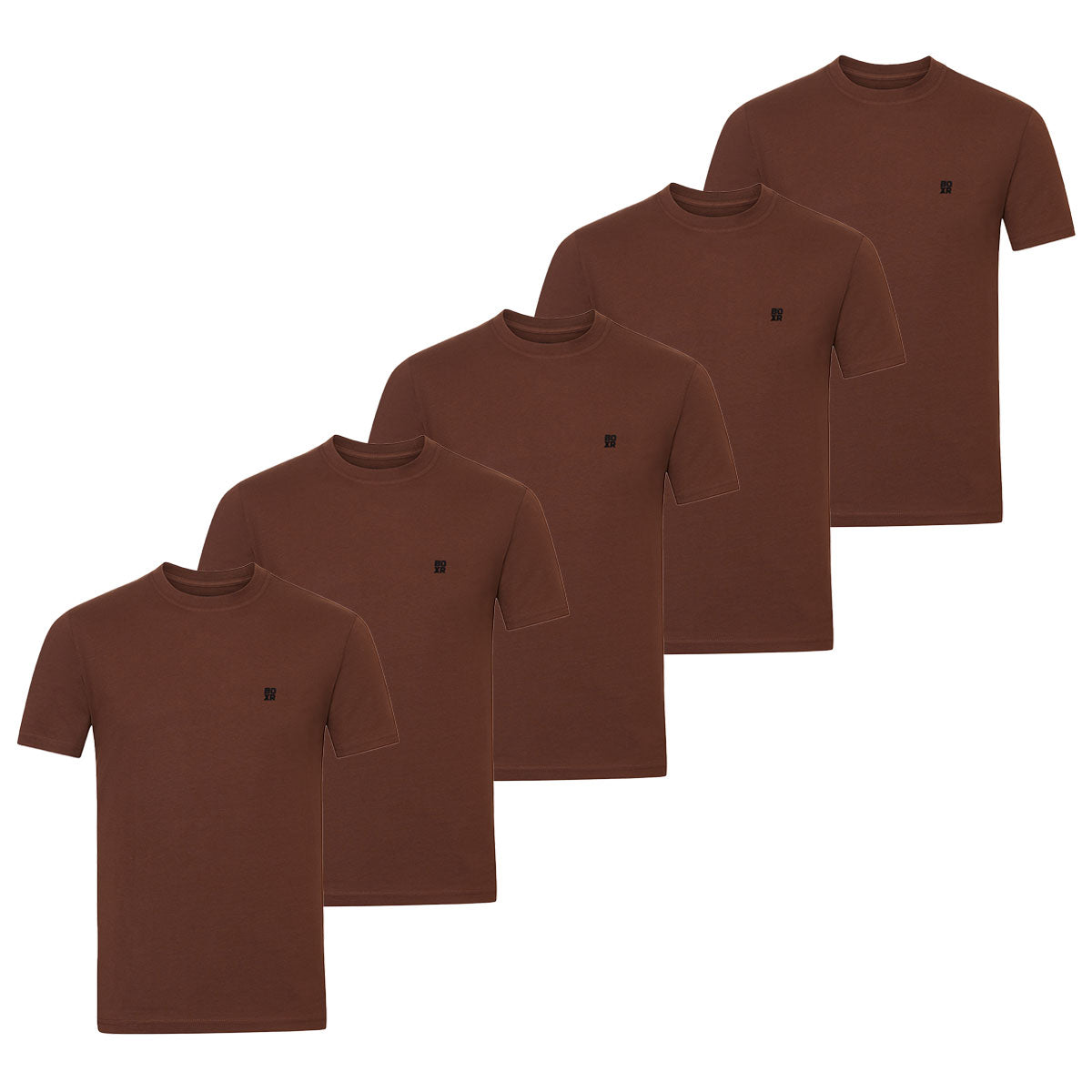 BOXR | Bamboe Casual T-Shirt 5-Pack Bruin