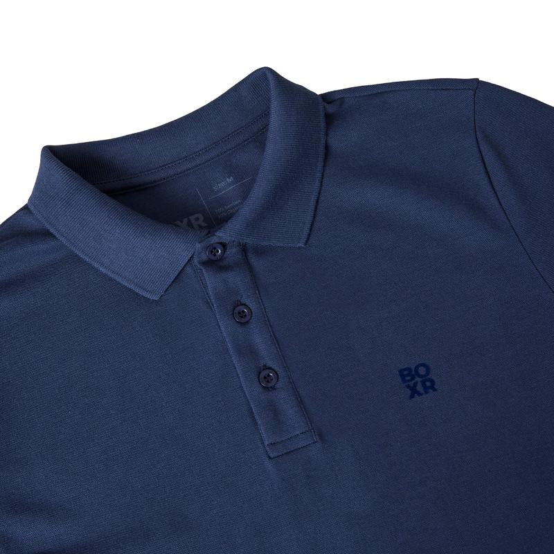 BOXR | Bamboe Polo 2-Pack Zwart & Marineblauw