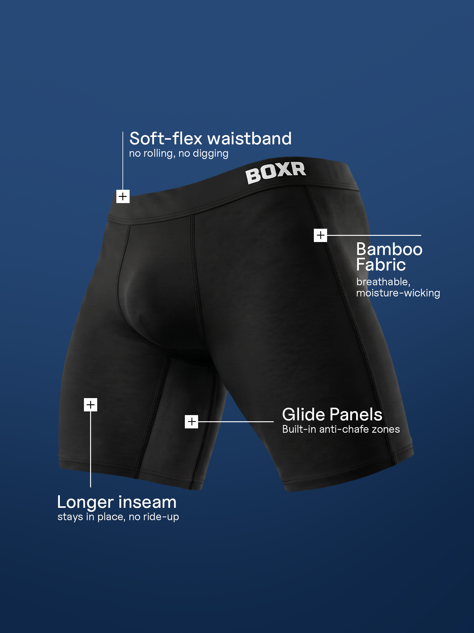 Bamboe boxershorts Active 3-pack 