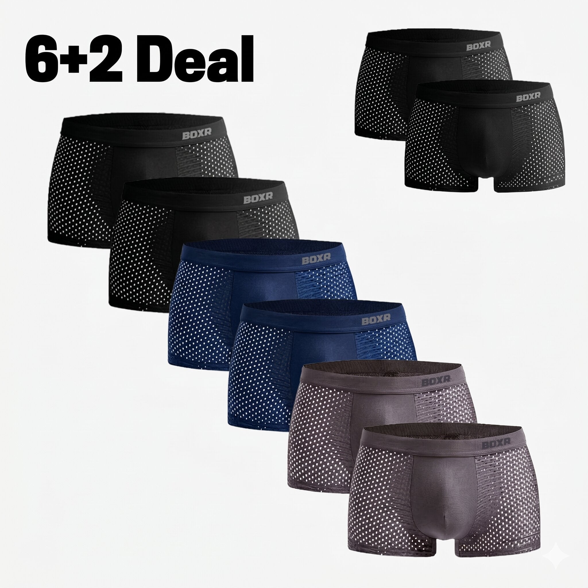 Bamboe Boxershorts Original 6+2 GRATIS