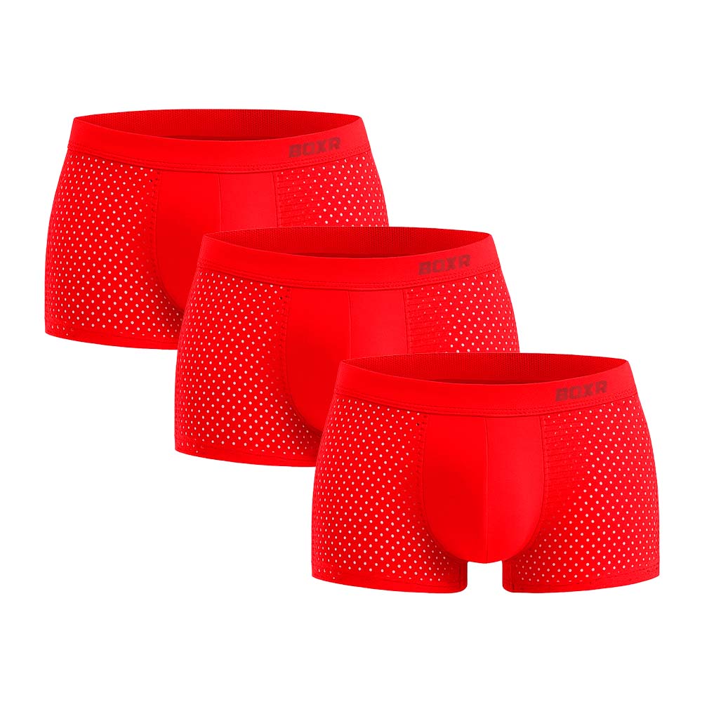 BOXR | Bamboe Boxers 2.0 - 3-Pack - Felrood