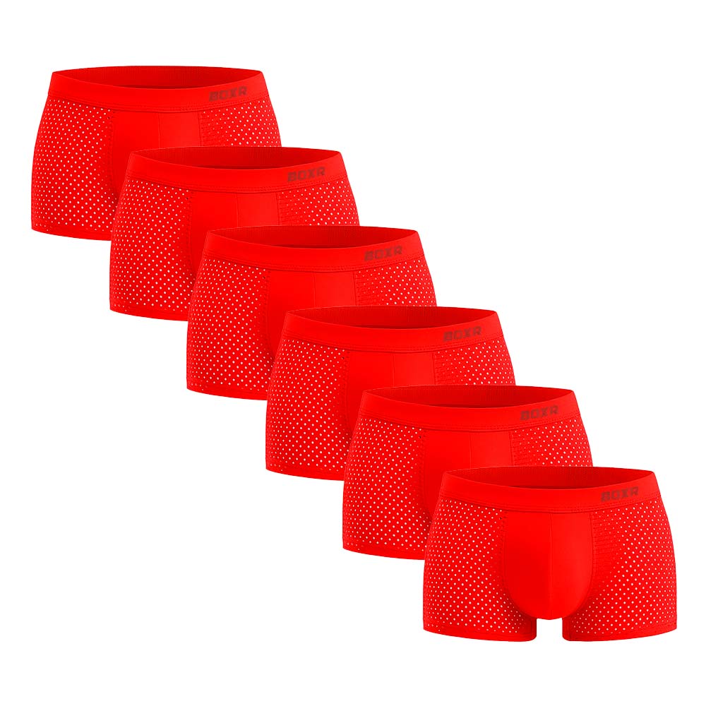 BOXR | Bamboe Boxers 2.0 - 6-Pack - Felrood