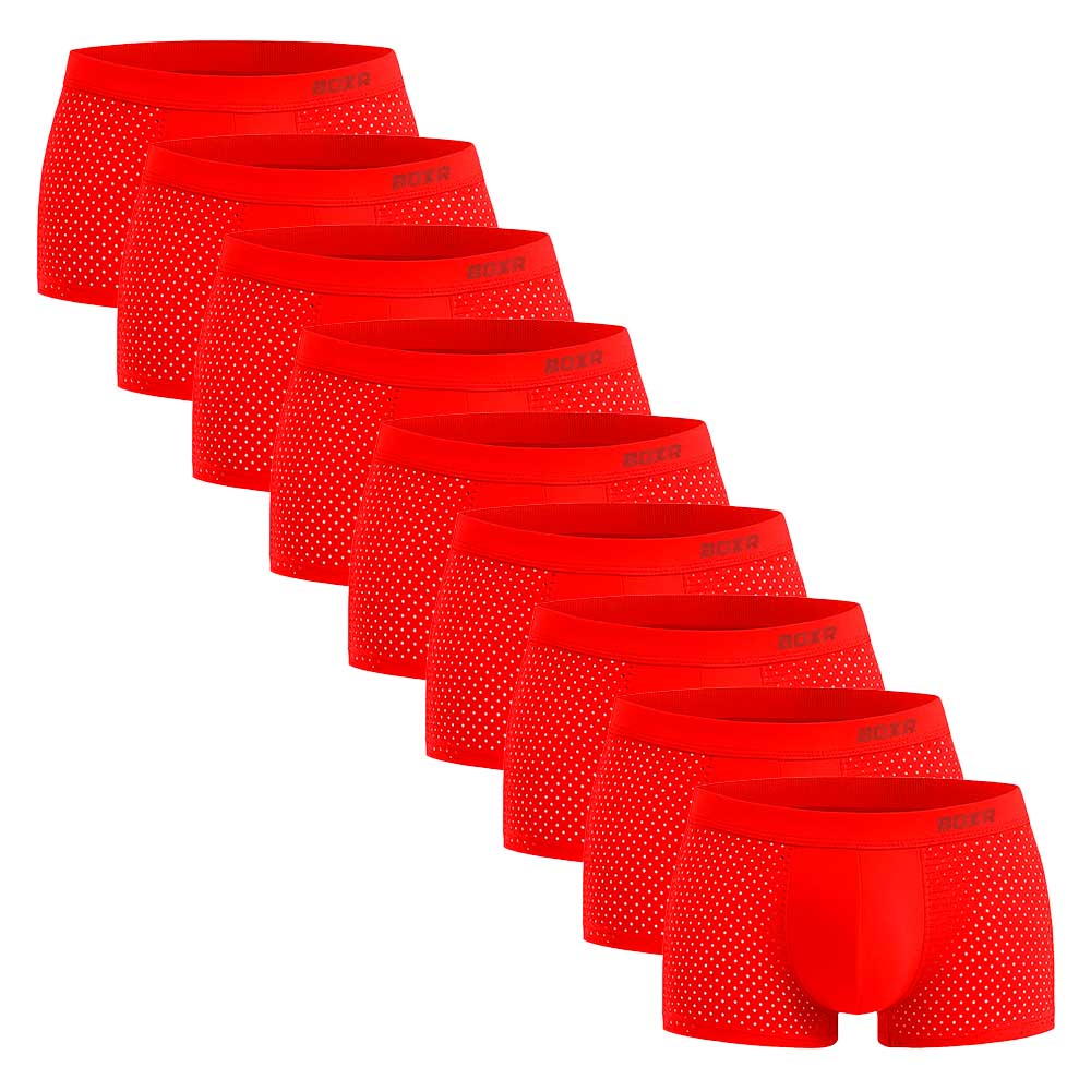 BOXR | Bamboe Boxers 2.0 - 9-Pack - Felrood