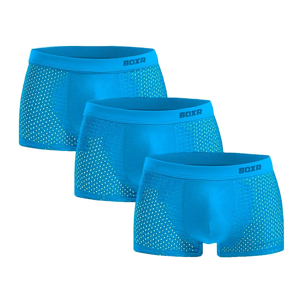 BOXR | Bamboe Boxers 2.0 - 3-Pack - Zee-blauw