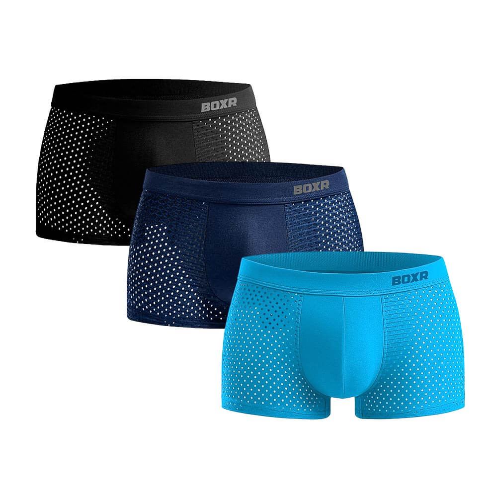 BOXR | Bamboe Boxers 2.0 - 3-Pack - Zomerblauw