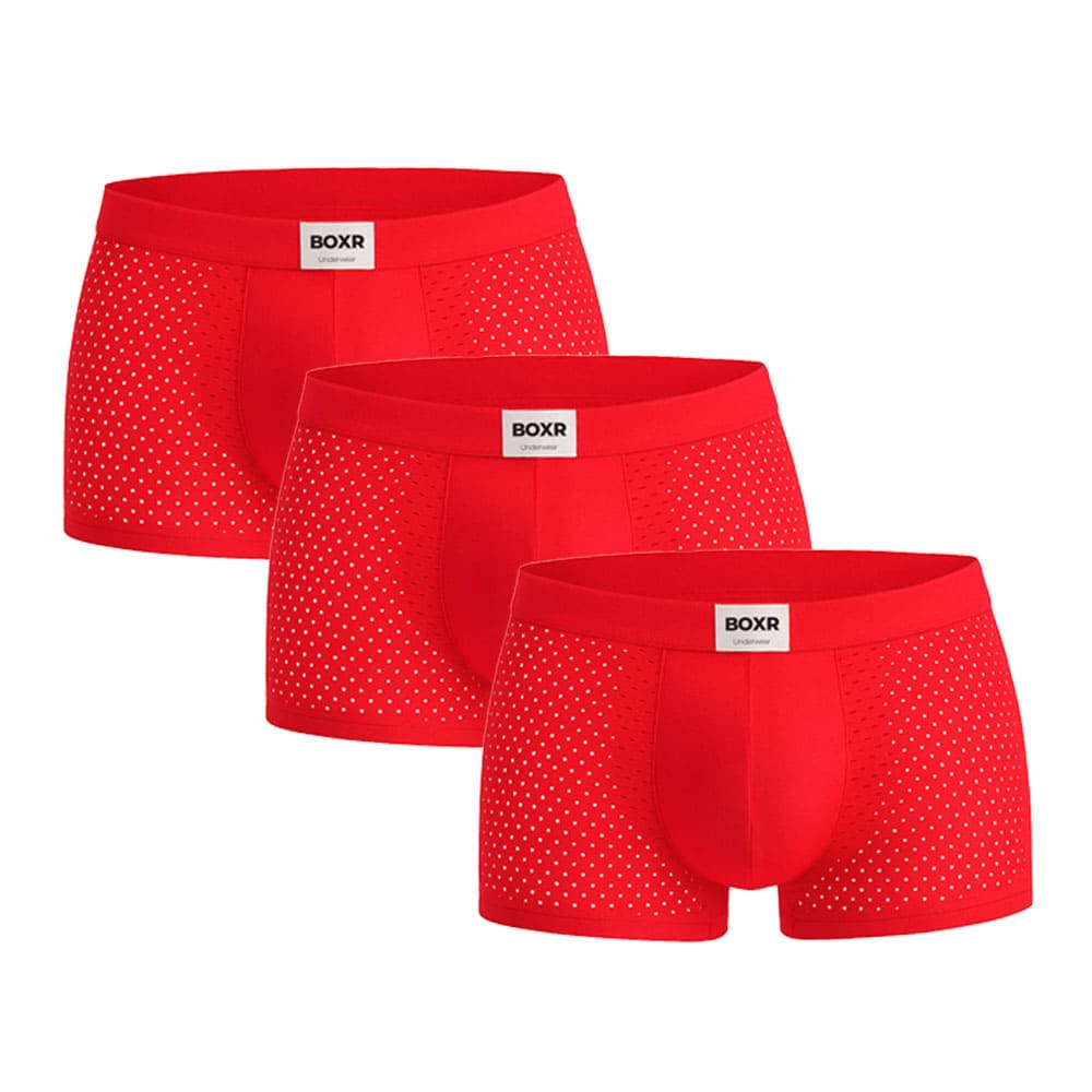 BOXR | Bamboe Boxers 3-Pack Felrood