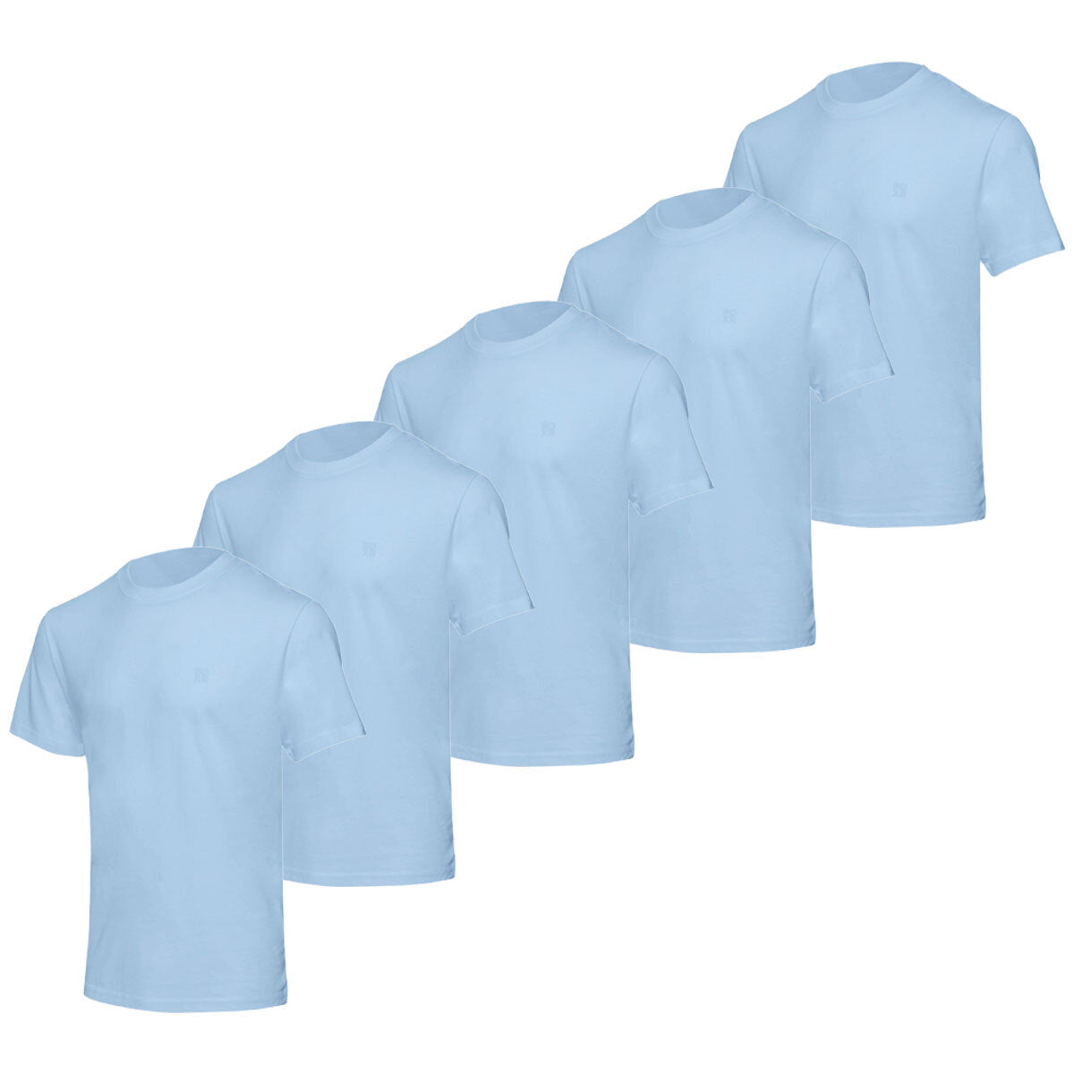 BOXR | Bamboe Casual T-Shirt 5-Pack Lichtblauw