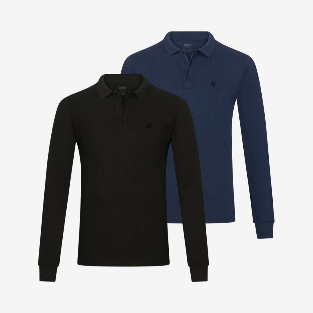 Bamboe Polo's Lange Mouwen 2-pack
