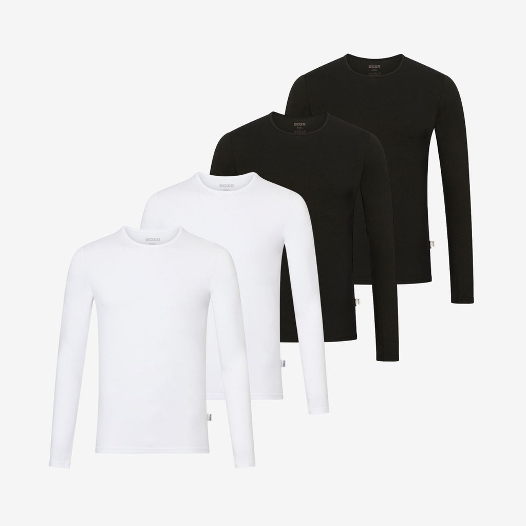 Bamboe Ondershirts Lange Mouwen 4-pack