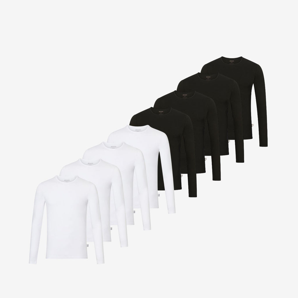 Bamboe Ondershirts Lange Mouwen 8-pack