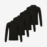 Bamboe polo's lange mouwen 4-Pack