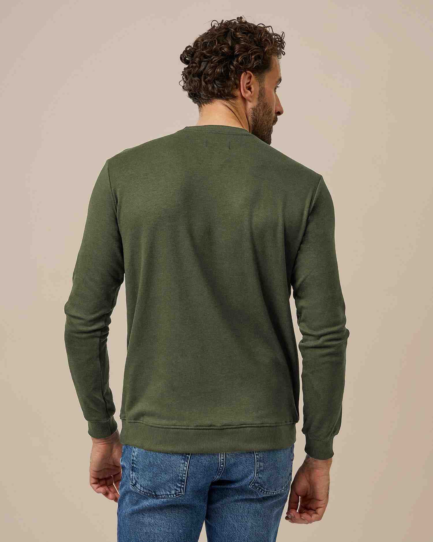 BOXR | Pullover Crew-neck Olijfgroen
