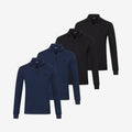 Bamboe Quarter-zip Truien 4-pack