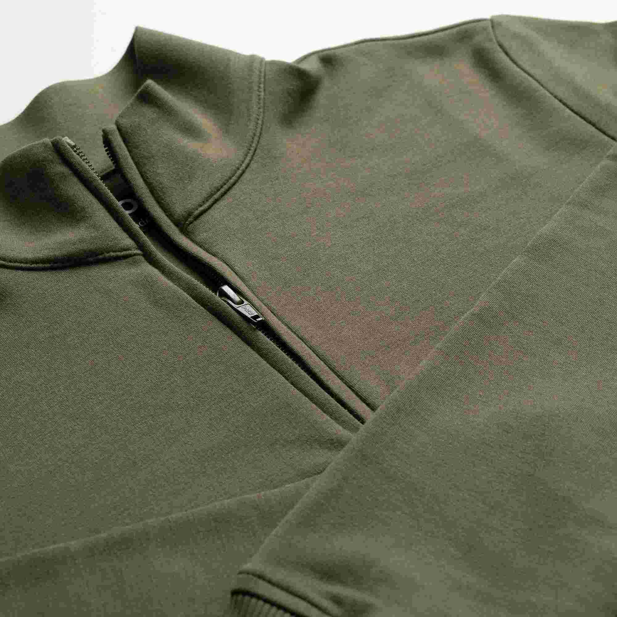 BOXR | Pullover Zipper Olijfgroen