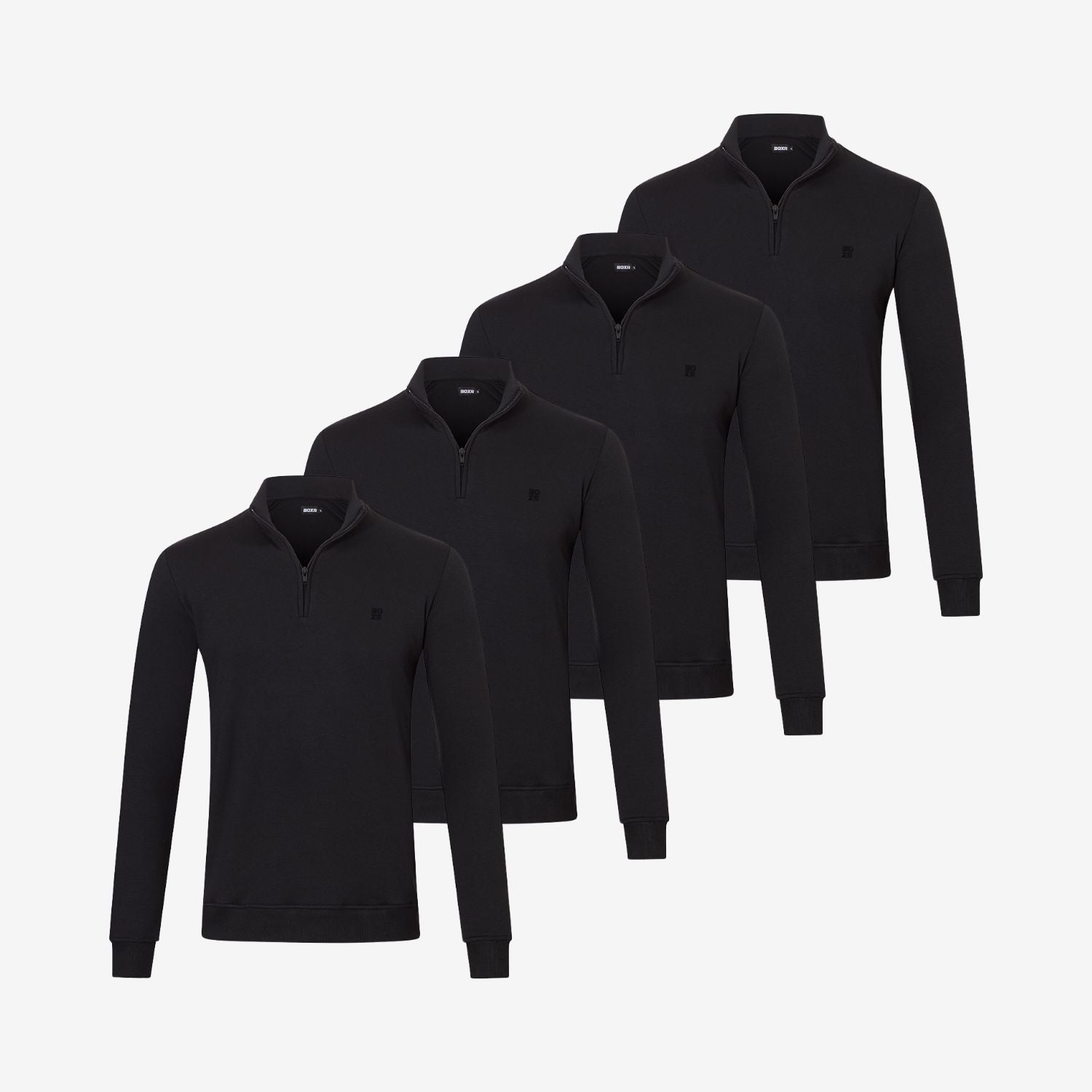 Bamboe quarter-zip truien 4-Pack