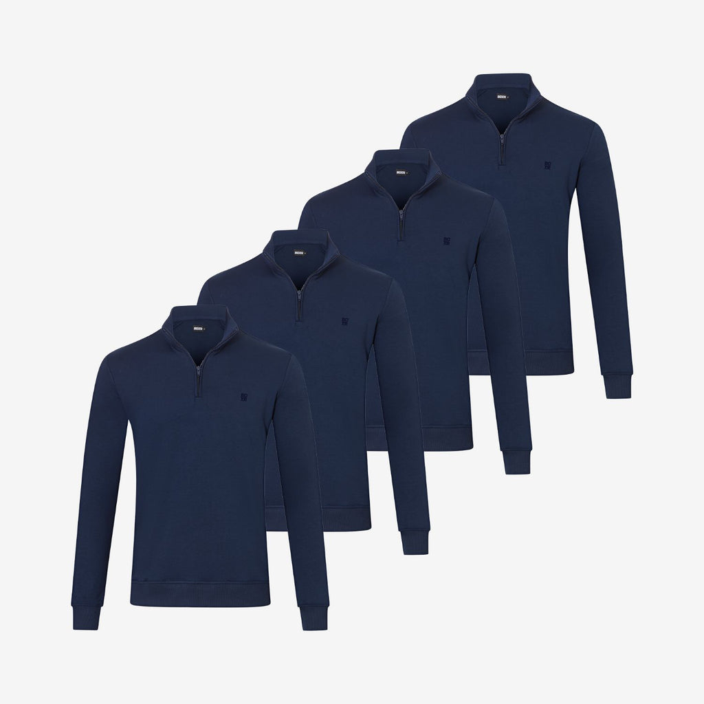Bamboe quarter-zip truien 4-Pack