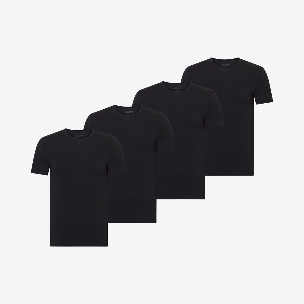 Bamboe ondershirts ronde hals 4-Pack